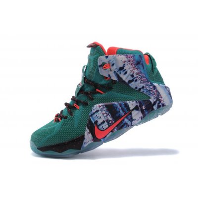 Nike Erkek Lebron 12 Turkuaz / Yeşil Basketbol Ayakkabısı Türkiye - OQ22G2DG